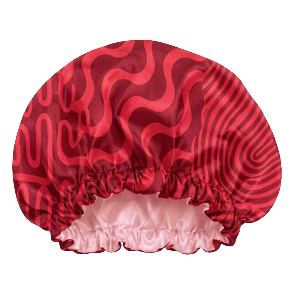 Red bonnet on a white background