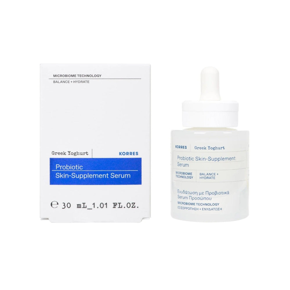 Korres Greek Yoghurt Probiotic Skin-Supplement Serum packaging on a white background