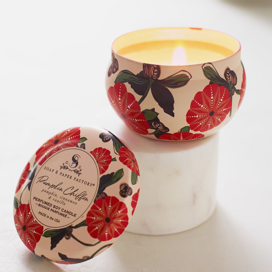 Pumpkin Chiffon Small Tin Soy Candle