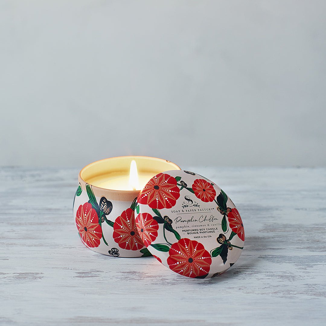 Pumpkin Chiffon Small Tin Soy Candle