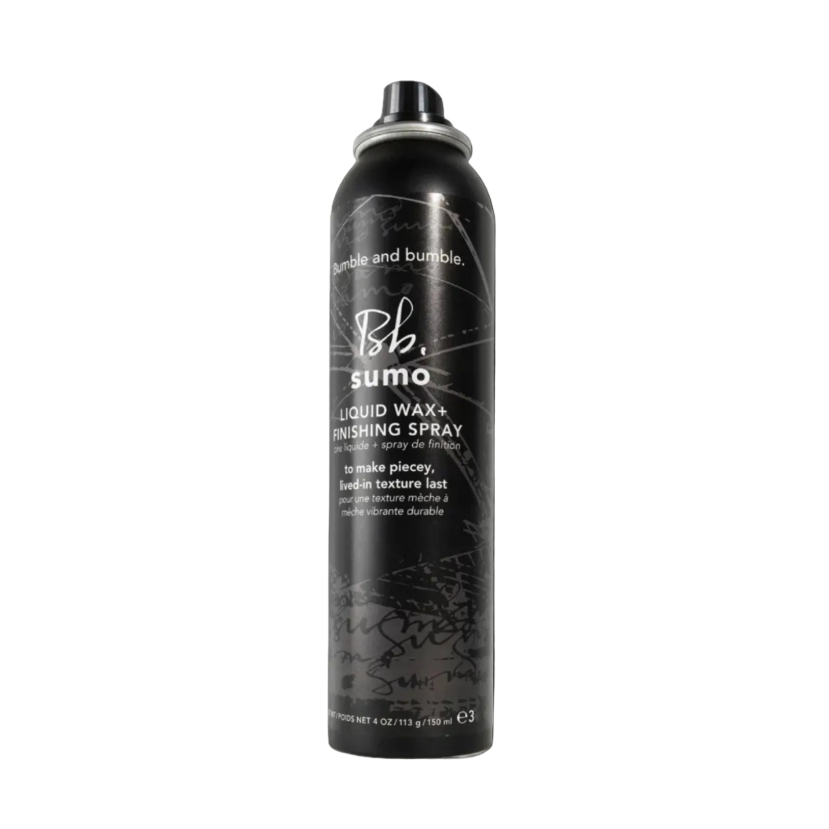 Bumble and bumble Sumo Liquid Wax Finishing Spray can on a white background