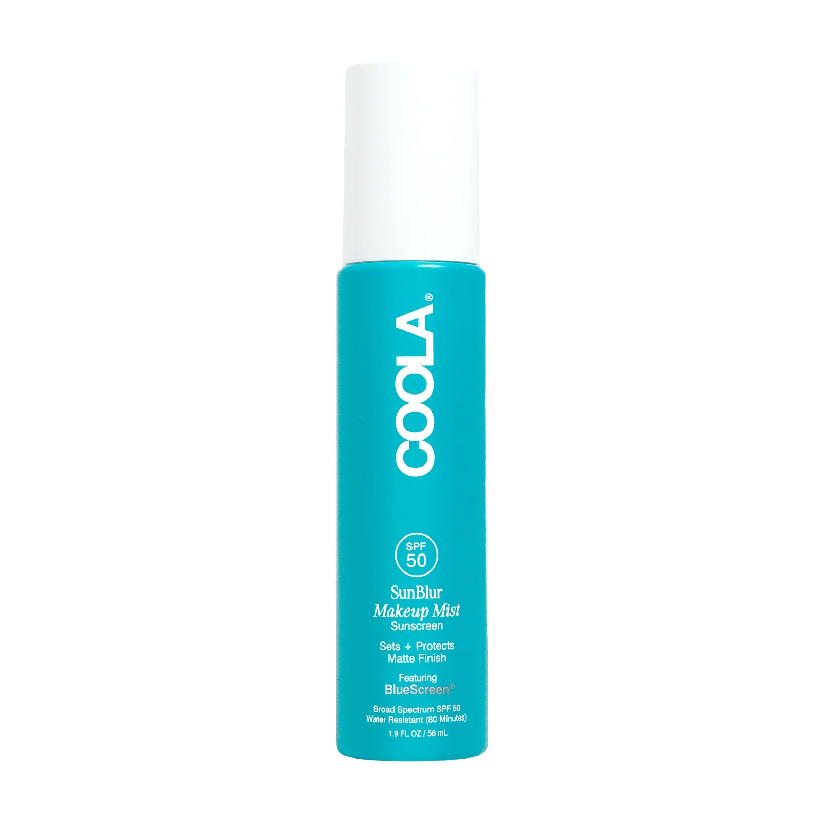 COOLA SunBlur Makeup Mist product on a white background