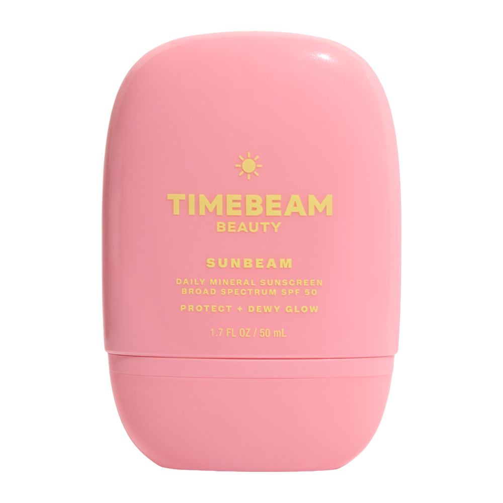 Timebeam Beauty - Sunbeam SPF 50 container on a white background
