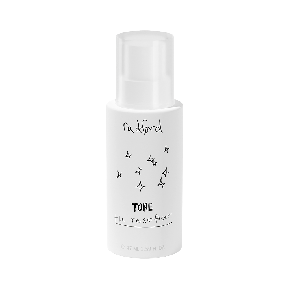 Bottle of Radford Tone: the resurfacer set against a plain white background.