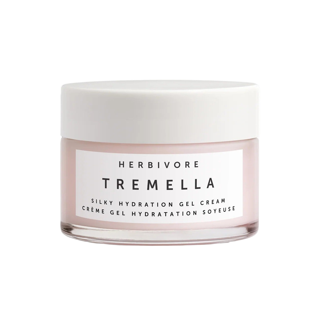 Herbivore TremellaSilky Hydration Gel Cream jar on a white background