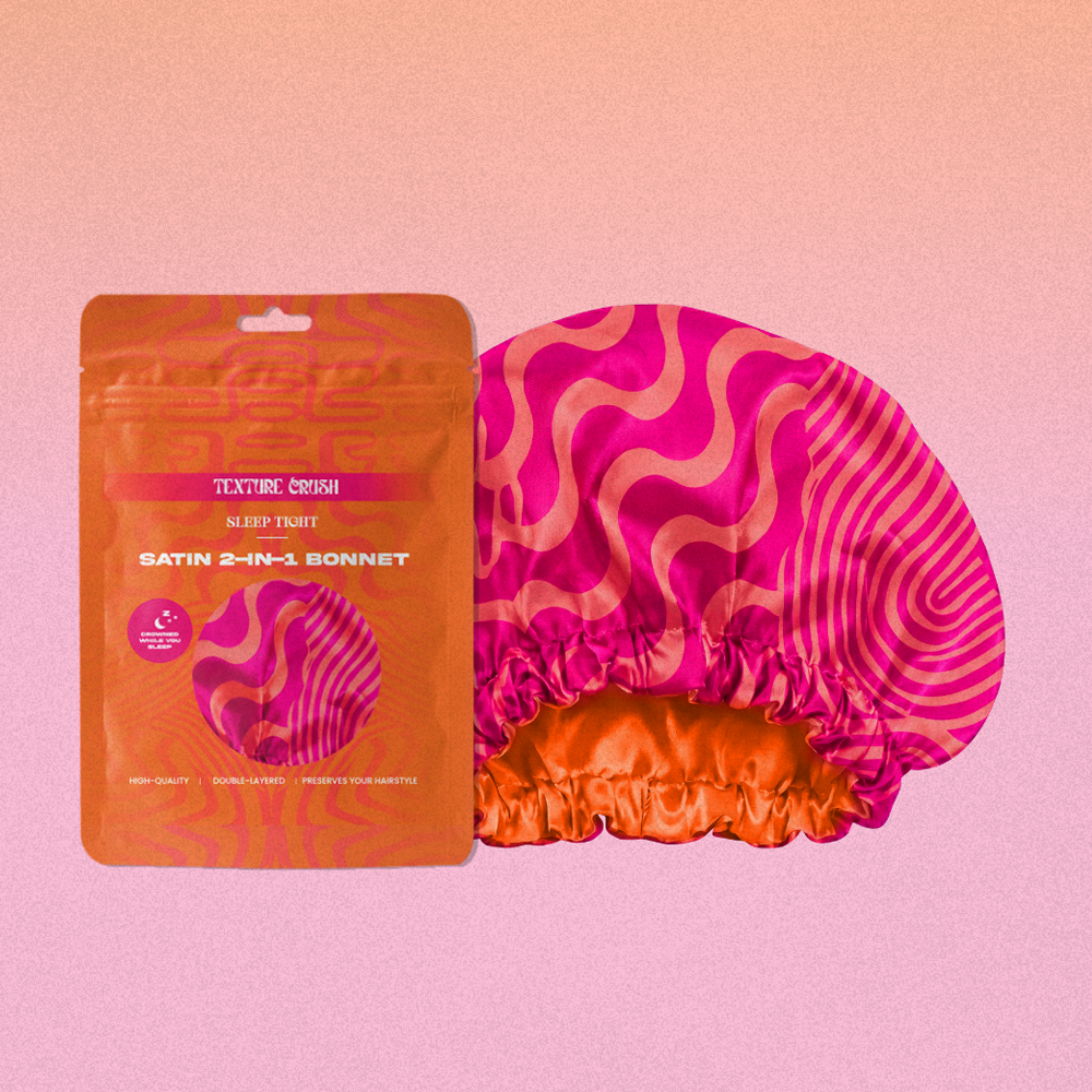 Texture Crush - Premium Satin 2-in-1 Bonnet - Signature