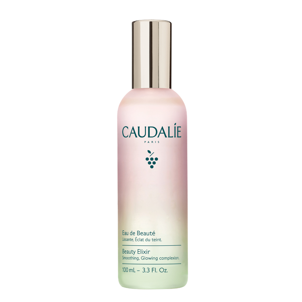 Caudalie beauty elixir bottle on a white background