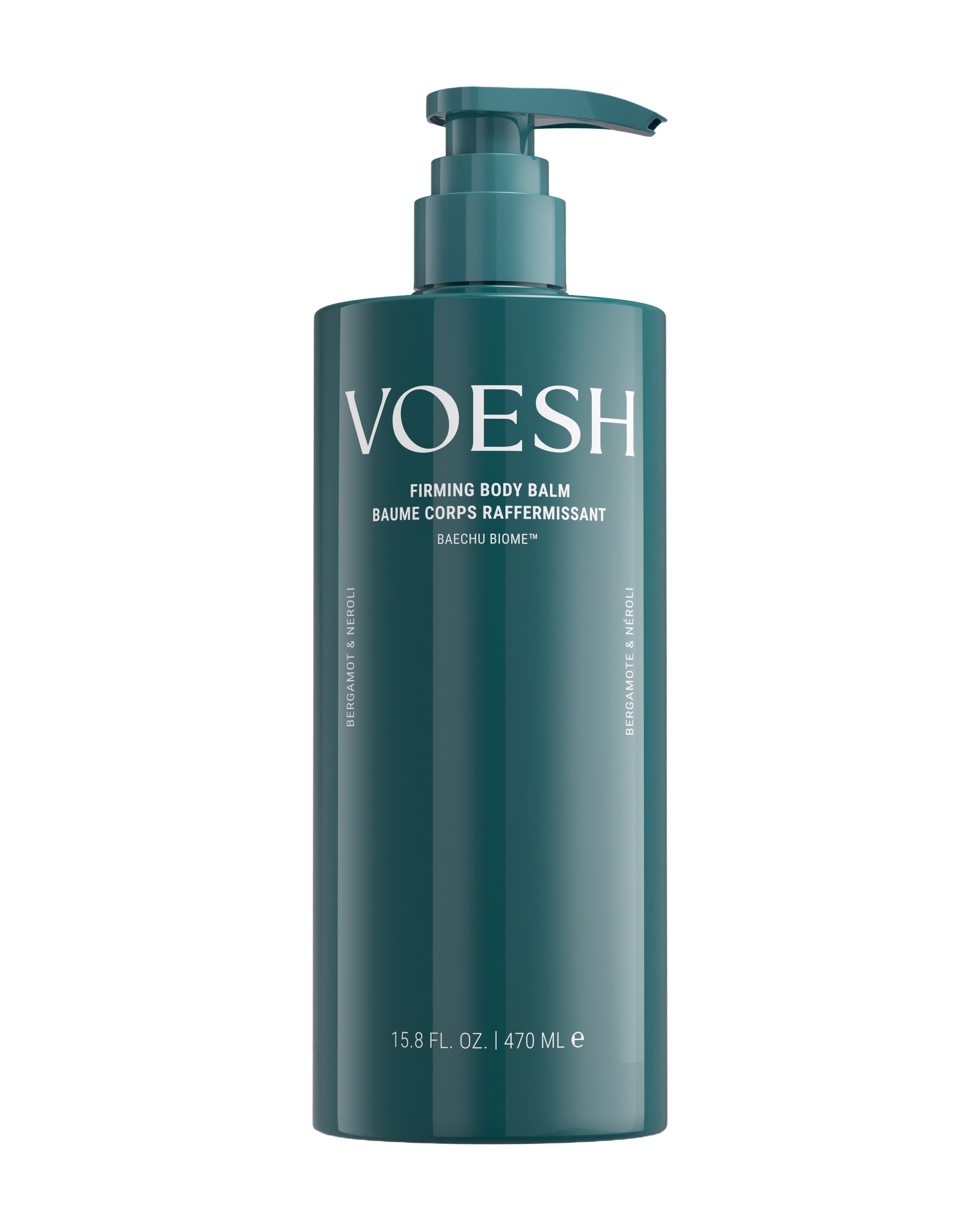 VOESH firming body balm bottle on a white background