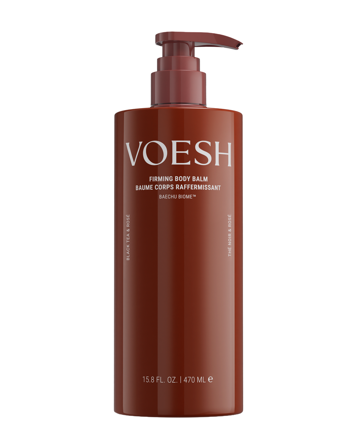 VOESH firming body balm bottle on a white background