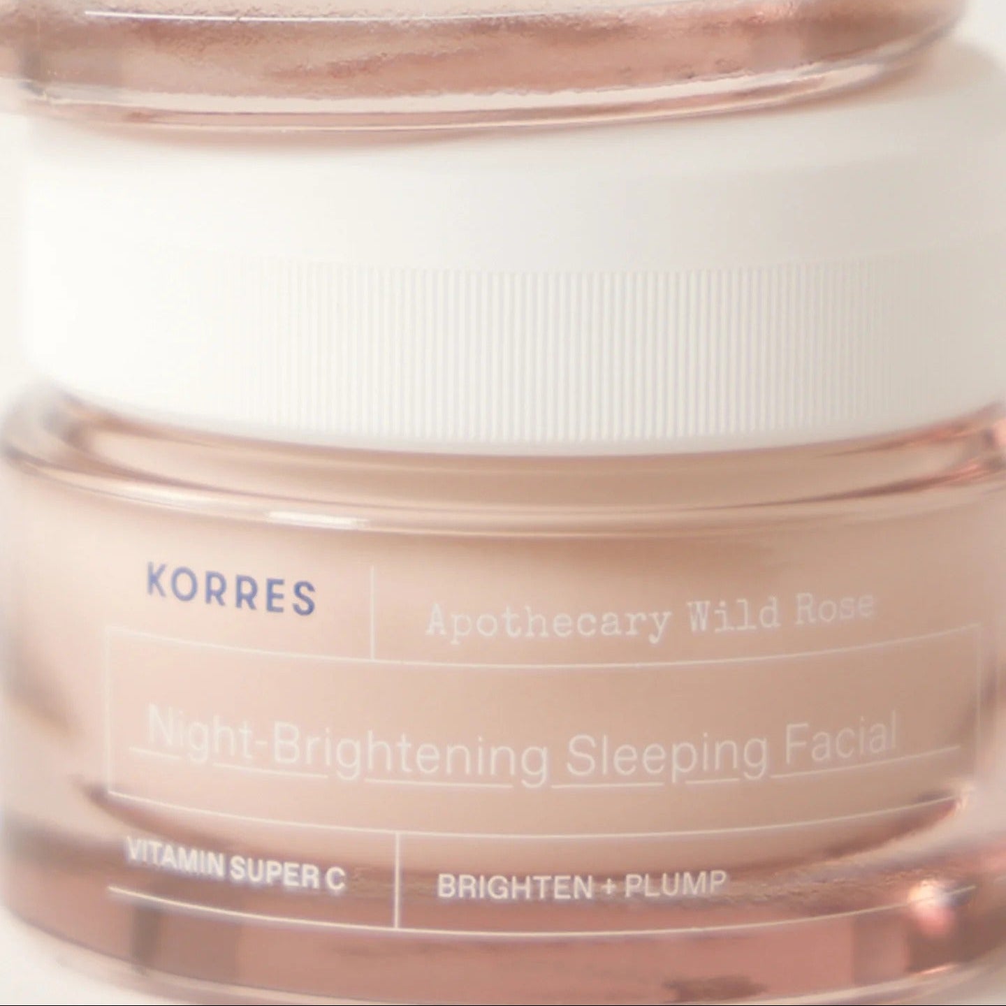 Korres Apothecary Wild Rose Night Brightening Sleeping Facial jar with visible branding.