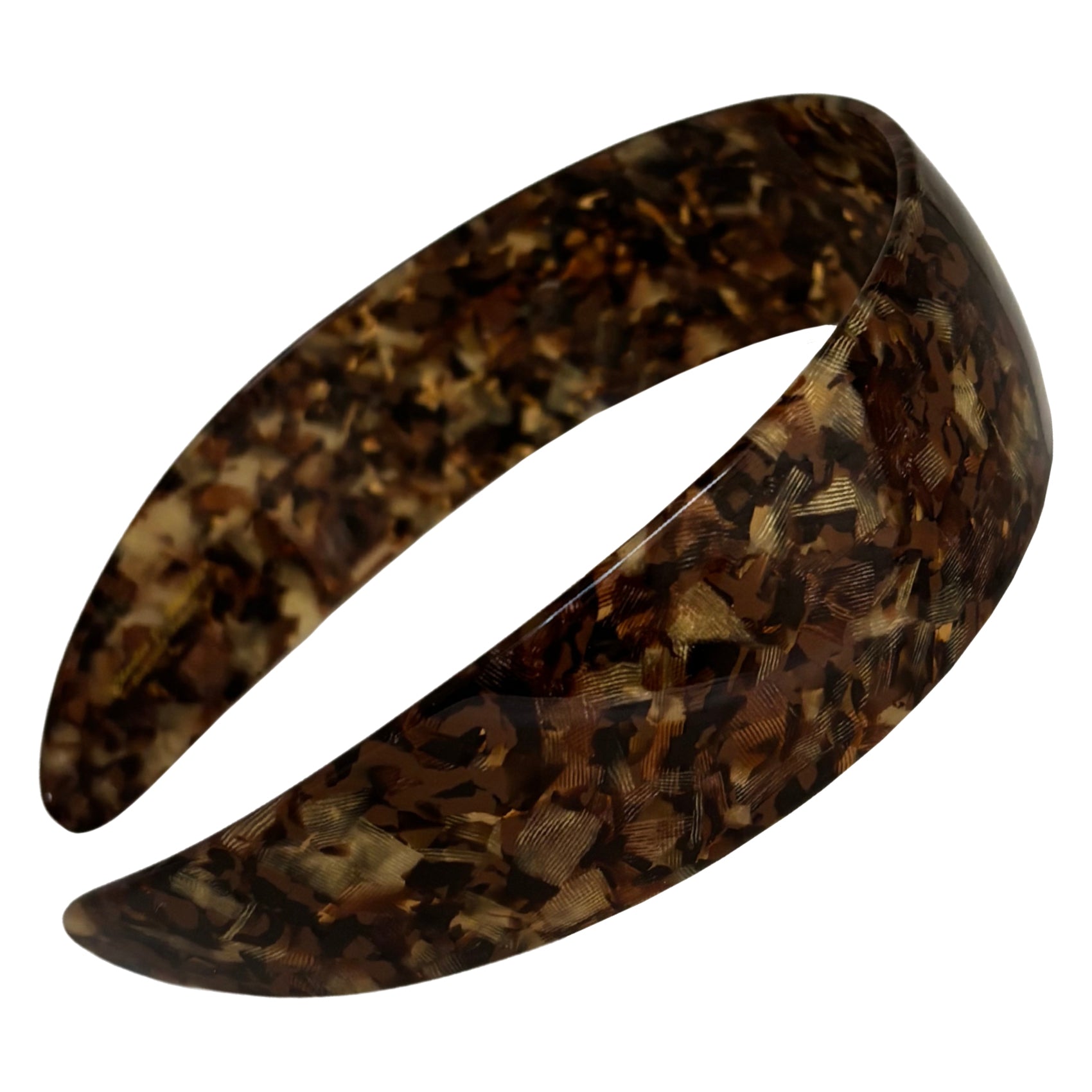 neutral patterned headband on a white background