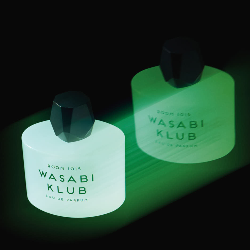 Room 1015 Wasabi Klub Eau De Parfum product with glow in the dark effect 