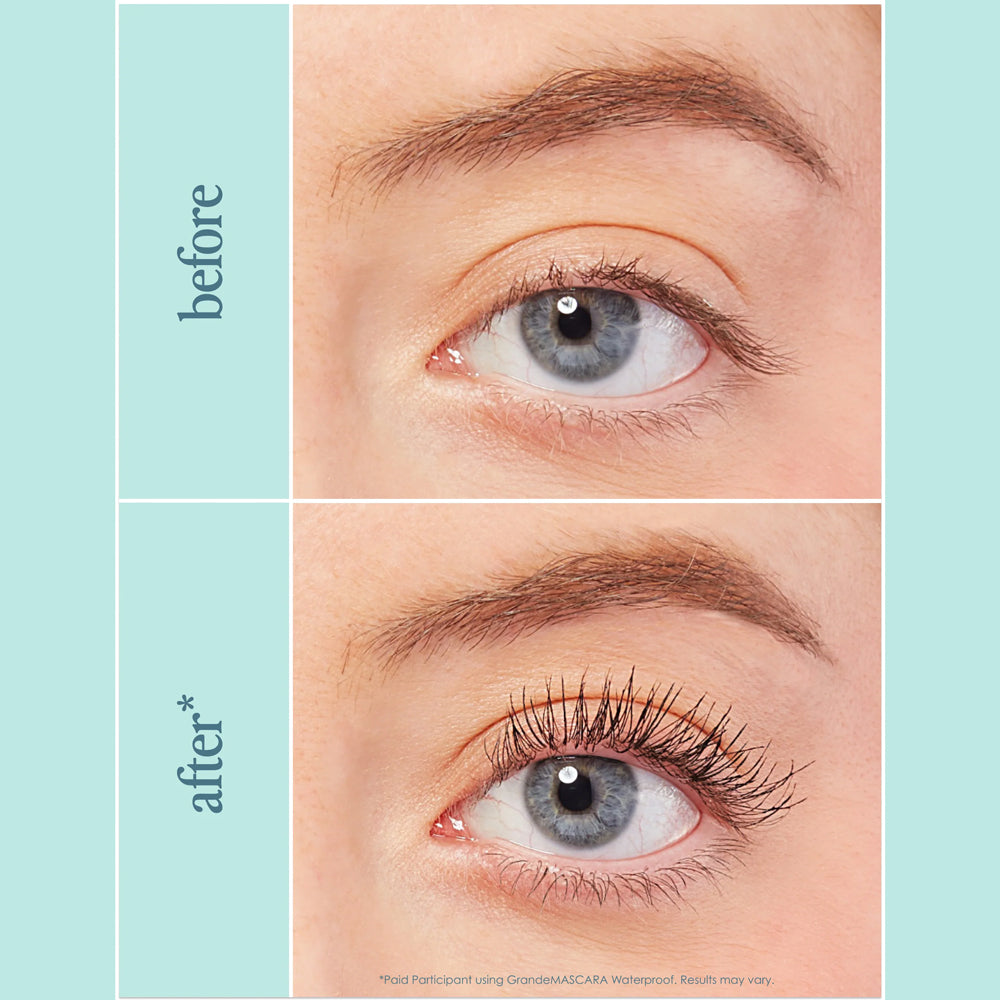 Waterproof Mascara Before and After.
