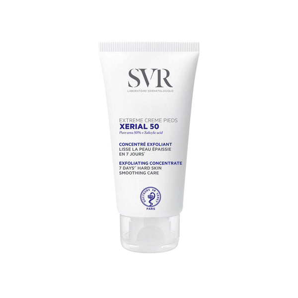 Svr Xerial 50 exfoliating cream on a white background