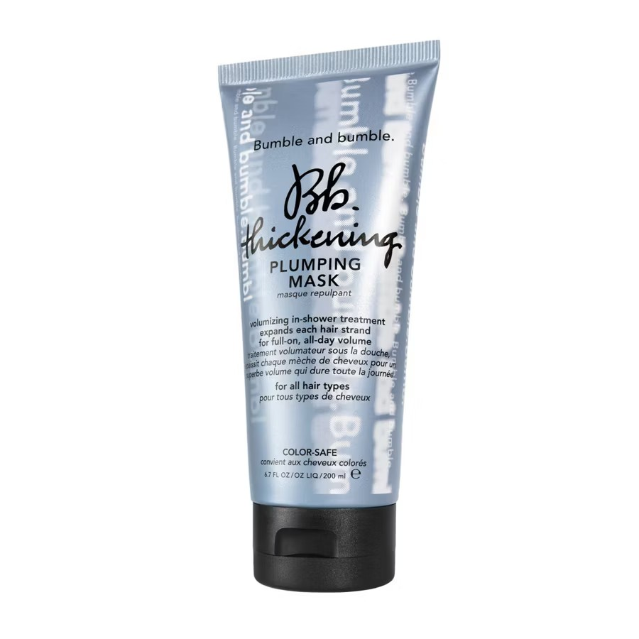 Bumble and bumble Thickening Plumping Mask tube on a white background