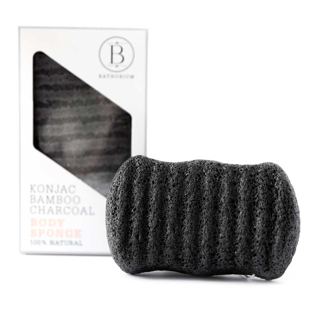 onjac Bamboo Charcoal Body Sponge