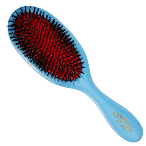 Handy Boar Bristle & Nylon Hairbrush - Blue