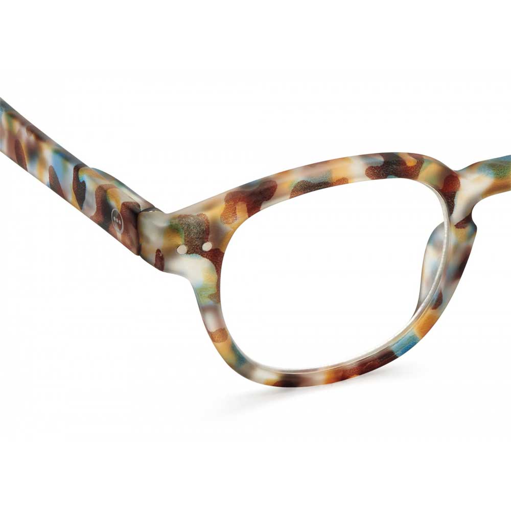 Izipizi Reading Glasses # C - The Retro - Blue Tortoise (corner view)