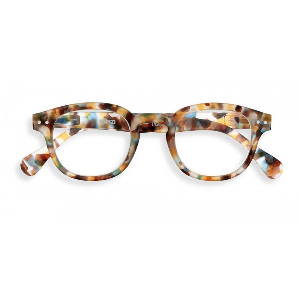 Izipizi Reading Glasses # C - The Retro - Blue Tortoise (folded view)