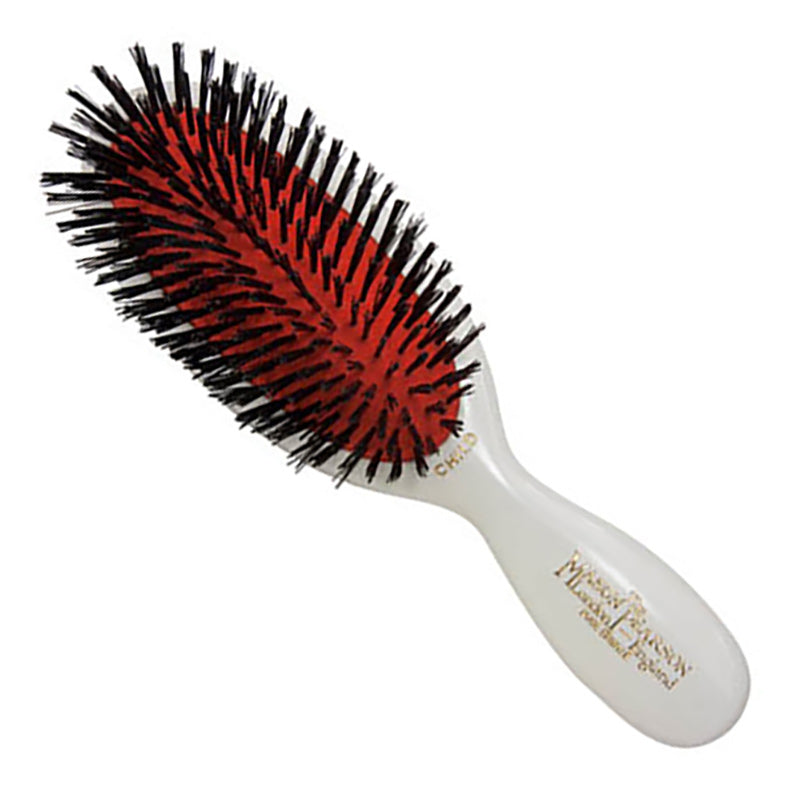 Pocket Child Bristle Hairbrush - White