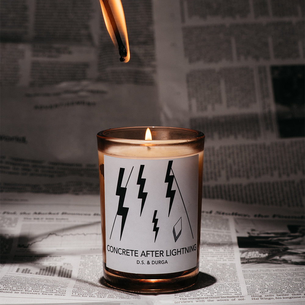 Concrete After Lightning Candle