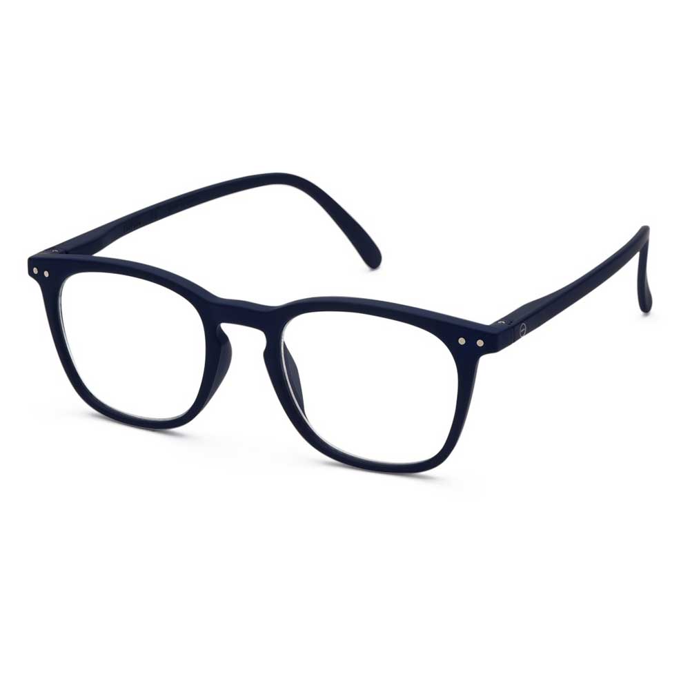 Izipizi Paris Reading Glasses # E - The Trapeze - Navy Blue (open view)