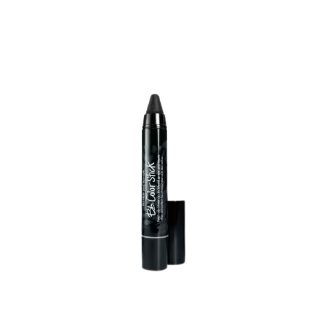 Black eyeliner pencil with cap on a white background