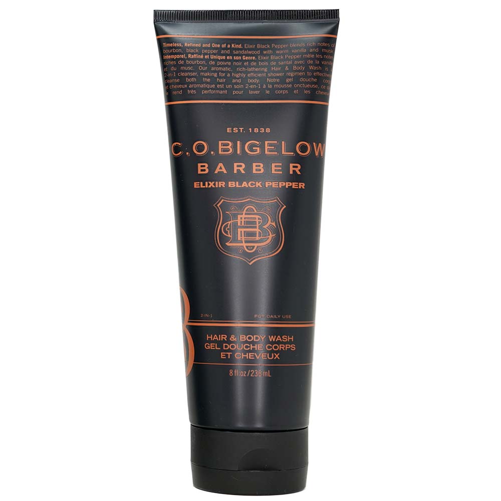 C.O. Bigelow Barber Elixir Black Pepper Hair & Bodywash 1609 8oz