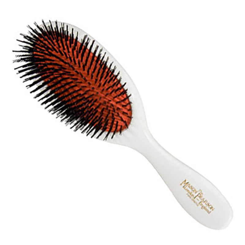 Handy Boar Bristle Hairbrush - White