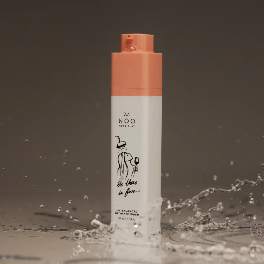 A single bottle of Woo More Play.