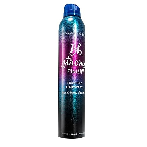 Bumble and Bumble hair spray can on a white background
