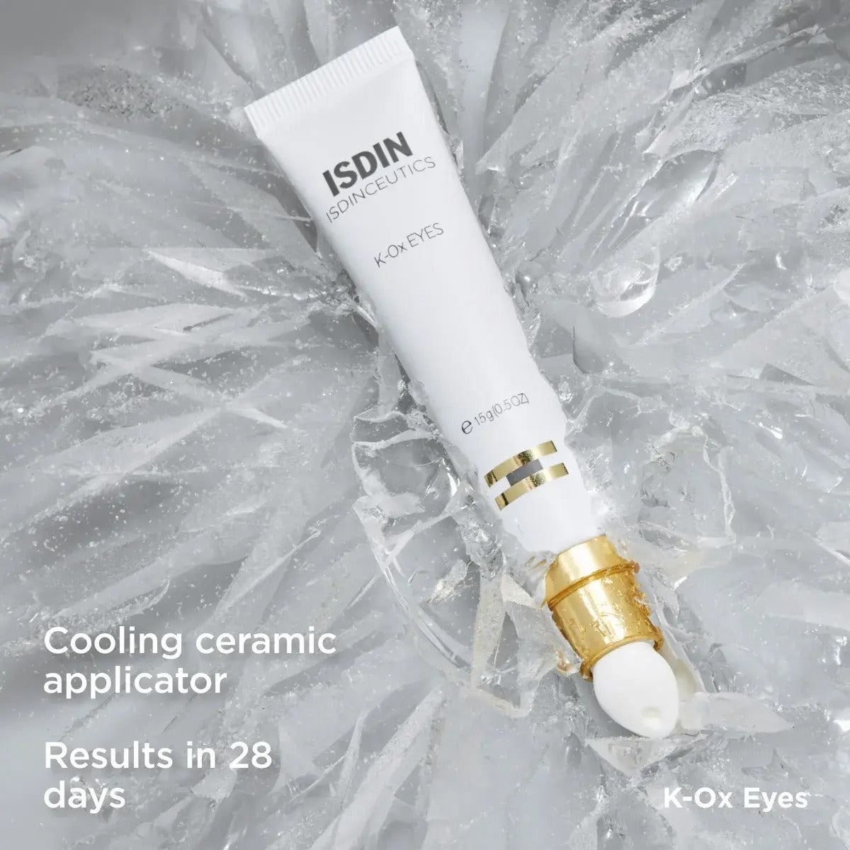 ISDIN ISDINCEUTICS K-OX Eyes tube on a crystallized background