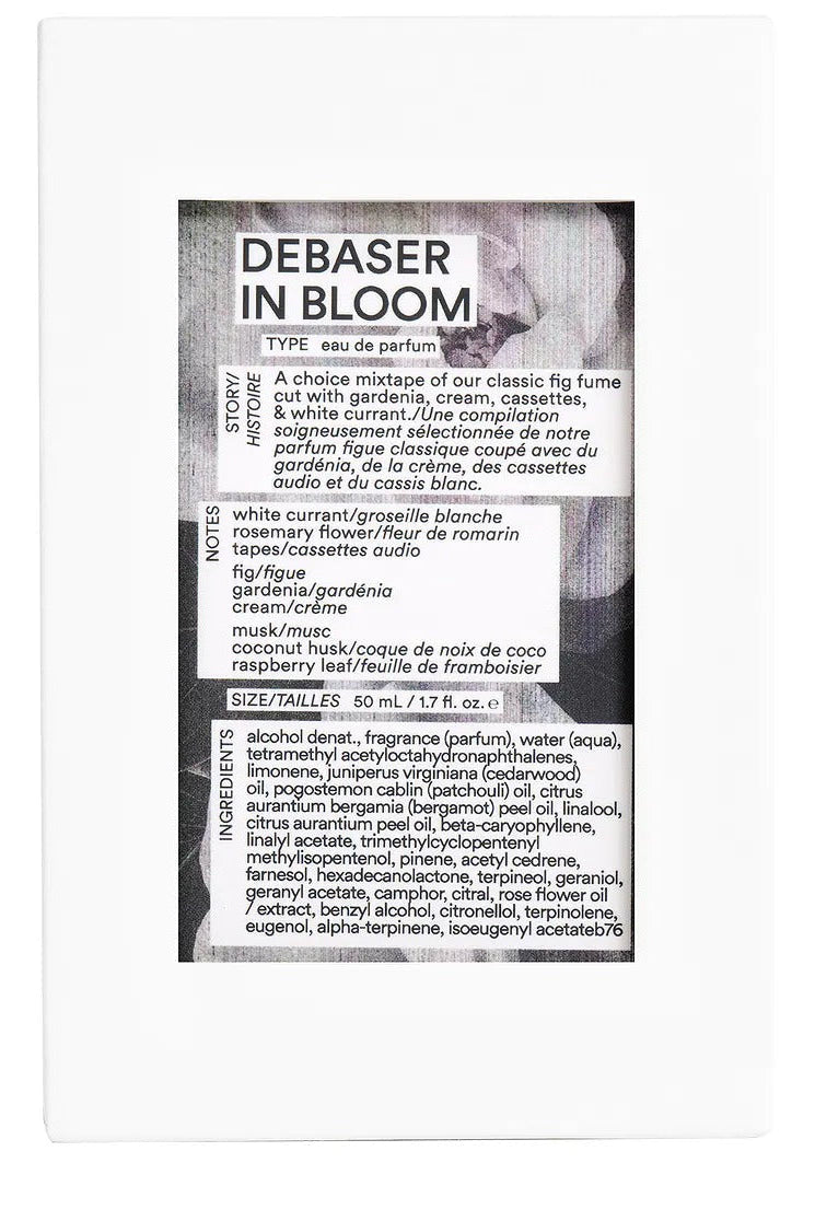 Product packaging with text and a small image of a person on a white background