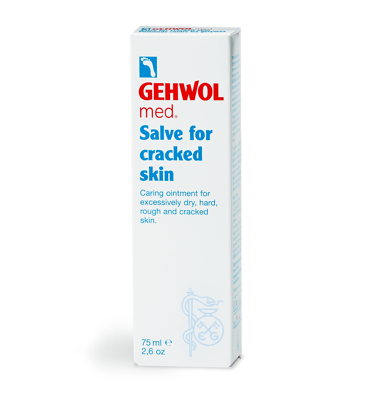 Packaging for tube of GEHWOL med Salve for Cracked Skin.