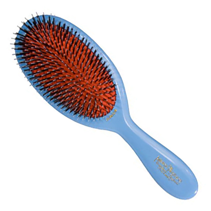 Junior Boar Bristle & Nylon Hairbrush - Blue