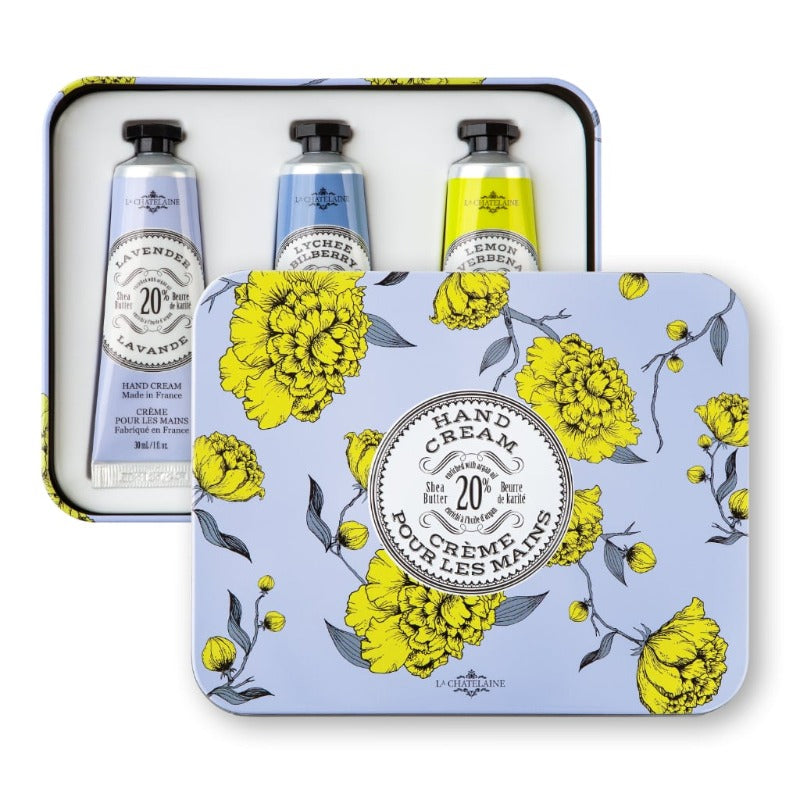 Hand Cream Trio Gift Tin - Lavender