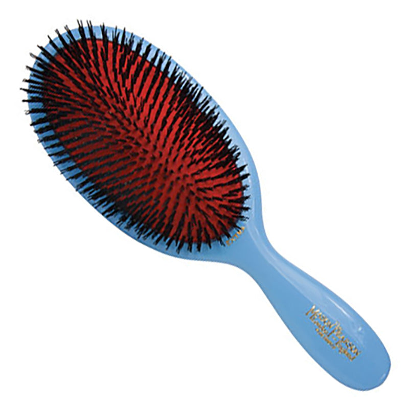 Large Extra Boar Bristle Hairbrush - Blue