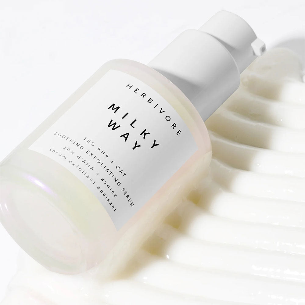 Herbivore Milky offers Way 10% AHA + Oat Soothing Exfoliating Serum