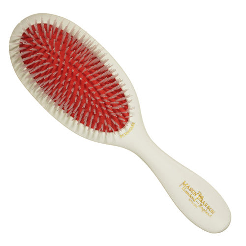 mason pearson detangler nylon hairbrush -white 