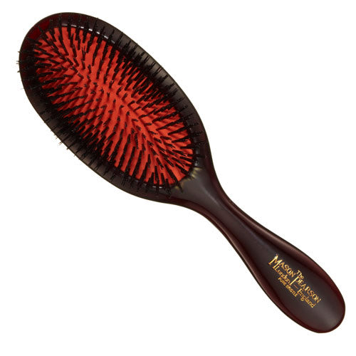 Large Extra Boar Bristle Hairbrush - Dark Ruby