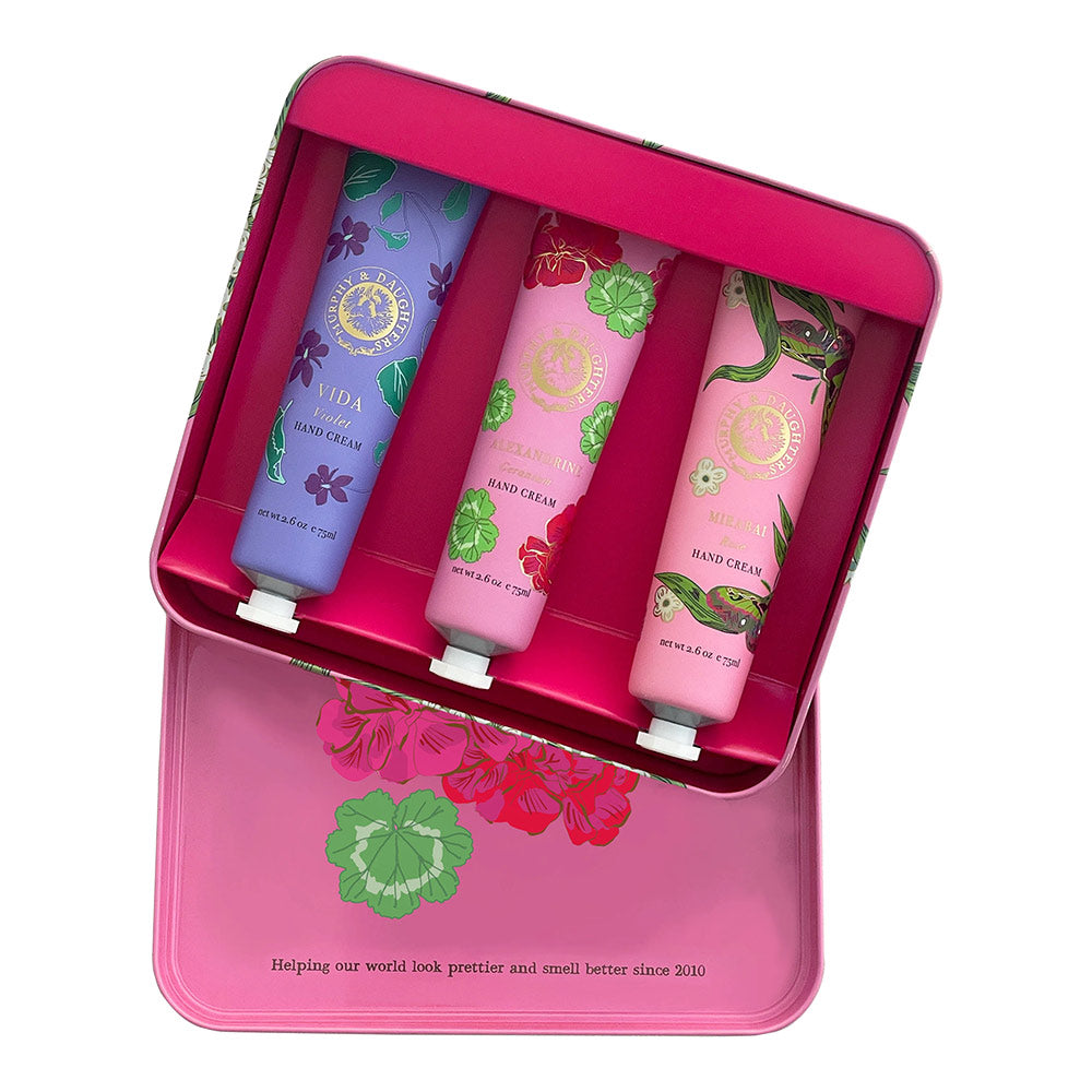 Hand Cream Tin Gift Set - Geranium