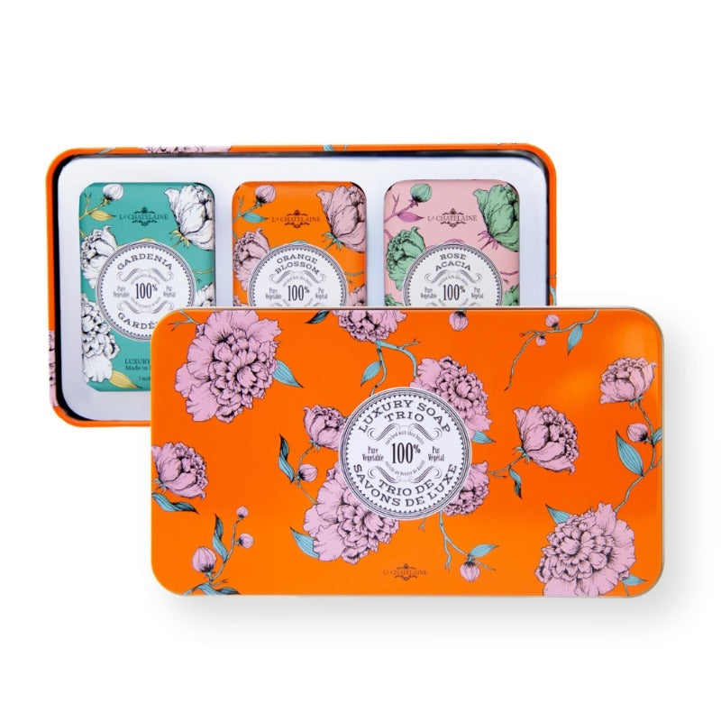 Soap Trio Gift Tin - Orange