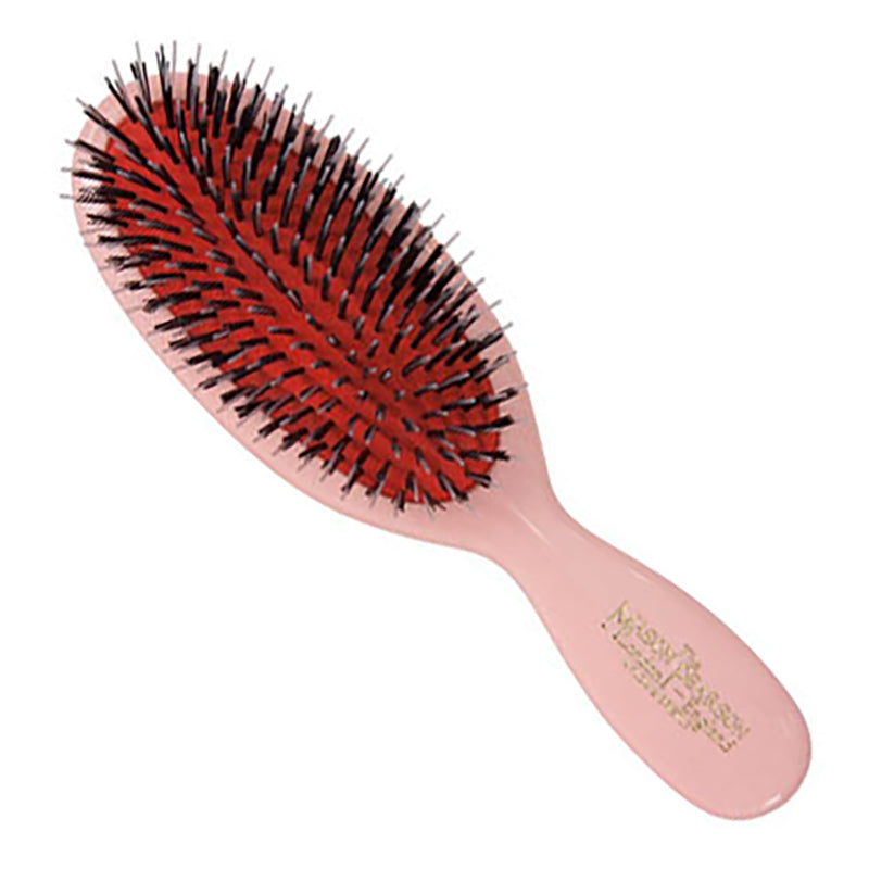 Pocket Boar Bristle & Nylon Hairbrush - Pink