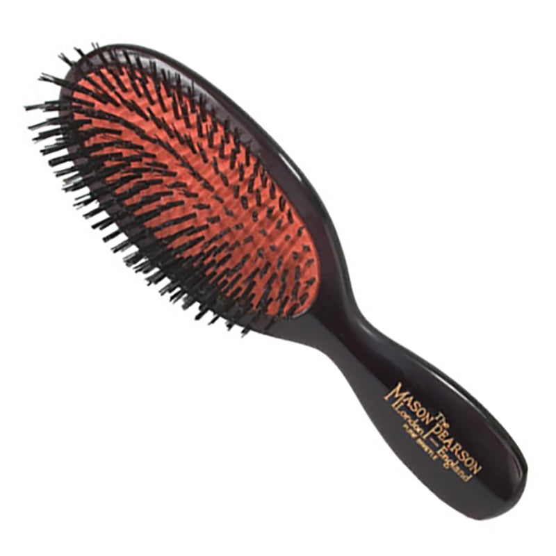 Pocket Boar Bristle Hairbrush - Dark Ruby