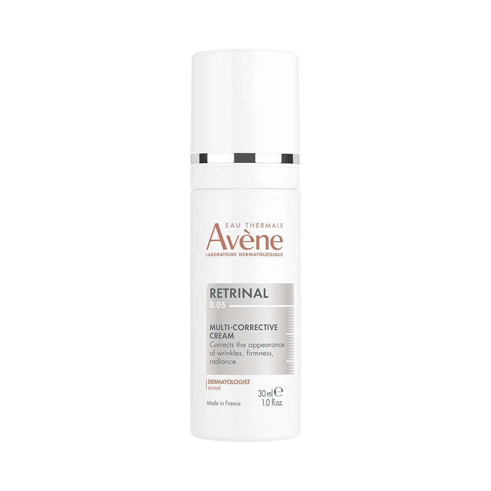 Avene Retrinal multi-corrective cream bottle on a white background
