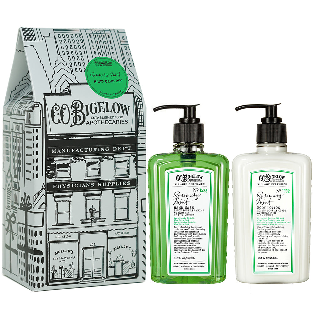 Village Perfumer - Rosemary Mint Hand Care Duo - Apothecary Box