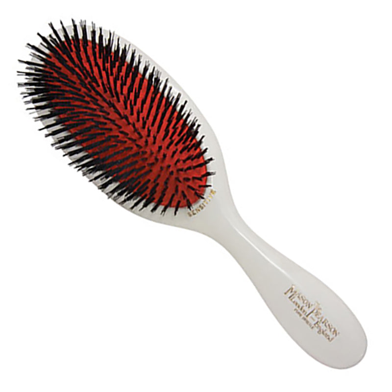 Handy Sensitive Bristle Hairbrush - White