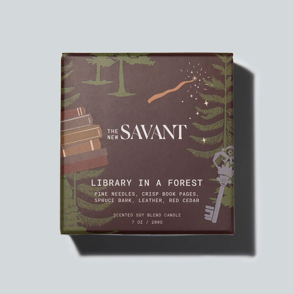 Library in a Forest Candle