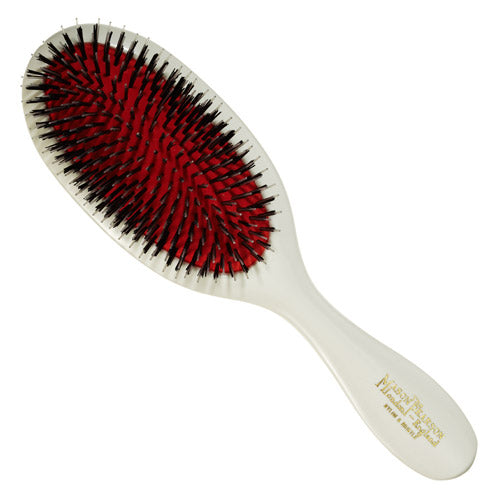 Handy Boar Bristle & Nylon Hairbrush - White