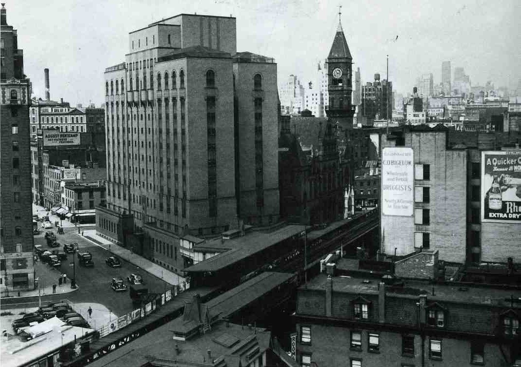 Black and white cityscape of New York